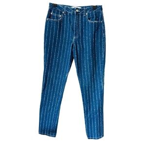 MSGM Milano Blue Striped Women's Jeans 44/28